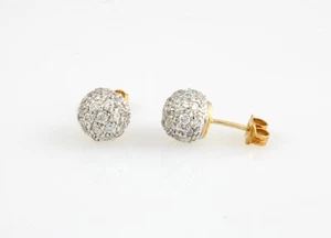 ORECCHINI DA DONNA A LOBO CON SFERA E ZIRCONI BIANCHI IN ORO 18 KT - Imagen 1 de 3