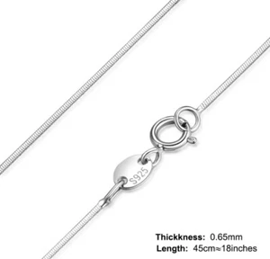 925 Sterling Silver Snake Chain Necklace perfect gift Genuine - Picture 1 of 8