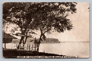 View of Chisago Lake from Millers Cottage Minnesota Vintage Unused Postcard - Picture 1 of 2