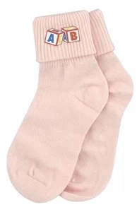 Adult Baby Girl Costume Accessory Pink Baby SOCKS - Picture 1 of 1