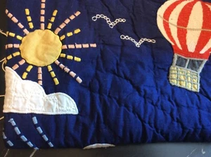 Pottery Barn Kids Weltkarte Euro gesteppter Schein neu ohne Etikett dunkelblau - Bild 1 von 1