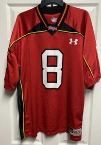 MARYLAND TERRAPINS Adult Size XL Football Jersey #8 preowned Under Armour - Picture 1 of 9