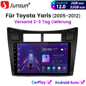 Für Toyota Yaris 2005-2012 Carplay Autoradio Android12 GPS NAVI BT FM DAB+ 2+32G - Bild 1 von 13