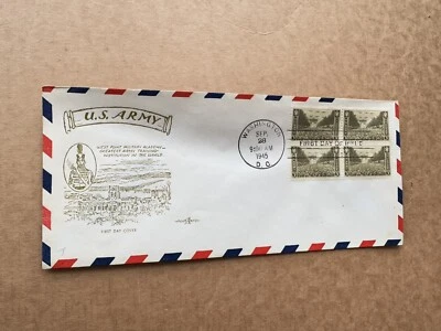 US 1945 FDC W/ Pent Art Cachet (25-16) US Army #934 +West Point Academy Cachet C - Image 1 of 2