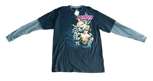 WWE John Cena 2009 RAW LongSleeve Shirt Size 18/2Xl Boys Y2K NWT Black Wrestling - Picture 1 of 12