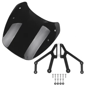 For Yamaha XSR700 Motorcycle Front Windscreen Windshield With brackets Black - Picture 1 of 6
