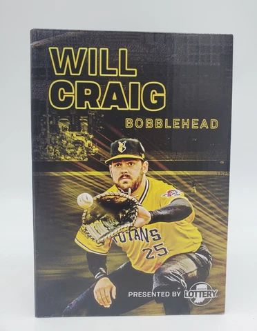Will Craig Indianapolis Indian BOBBLEHEAD NIB 2021 Pittsburgh Pirates Gold Glove Cover