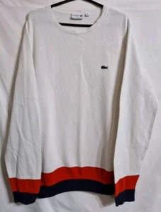 Lacoste Herren Weiß Strick Pullover US Größe XL / FR Größe 6 - Bild 1 von 14