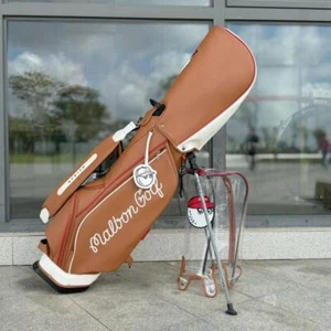 Marbon Golf Caddy Bag Brown Synthetic Leather 5-Flame - Picture 1 of 8