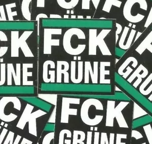 50x FCK Grüne Aufkleber Ultras Protest Wärmepumpen Baerbock Anti Habeck Frieden - Picture 1 of 1