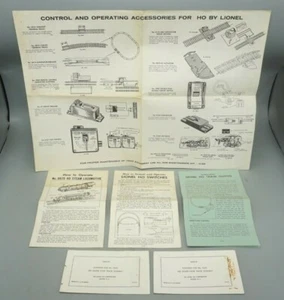 LOT OF 1960'S LIONEL POSTWAR INSTRUCTIONS SHEETS, ENVELOPES, ACCESSORIES SHEET - Picture 1 of 6