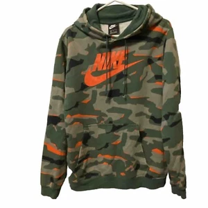 Sudadera con capucha Nike camuflada con logotipo naranja para hombre talla mediana - Imagen 1 de 12