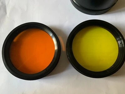 74-78mm Orange & Yellow Filter Set soviet made in USSR 2 pcs mystery kit - Image 1 of 4