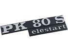 emblème de logo pour panneau latéral "PK80S Elestart" 125x32mm noir / alu,2Pin