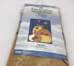 Outdoor Deko Doppel Flagge 25 "x40" Kürbisse Blätter Herbst Halloween Erntedankfest - Bild 1 von 4