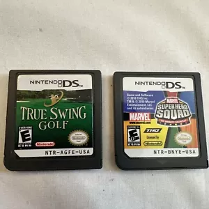 Lote de juegos Nintendo DS Marvel Super Hero Squad y True Swing Golf - Imagen 1 de 2