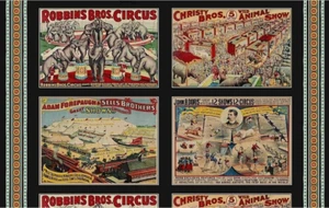  Shelburne Circus,collection of fabrics and panels,Windham ,Shelburne Museum  - Picture 1 of 6