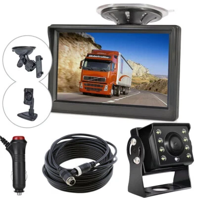 4Pin 5" Car LCD Monitor Waterproof Reverse Camera Kit for Truck RVs Caravan - Image 1 of 4