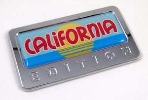 California USA State Edition Chrome Emblem with domed decal Car Auto Bike - Imagen 1 de 2