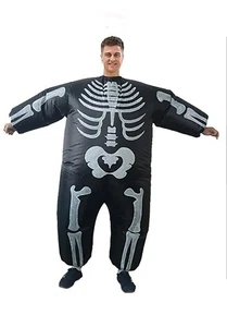 Aufblasbarer Skelett Anzug Kostüm Halloween oder Cosplay - Bild 1 von 3