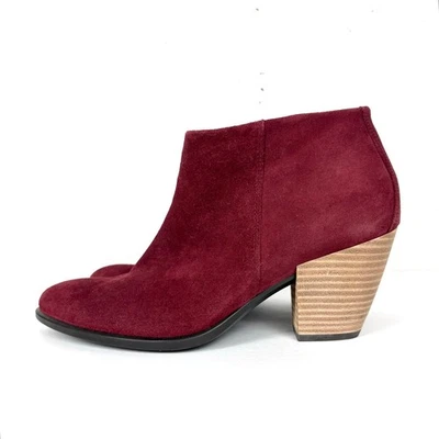 Botines occidentales Ecco Shape 55 Hydromax cremallera lateral rojo gamuza tacón bloque talla 40 Foto 1 de 4