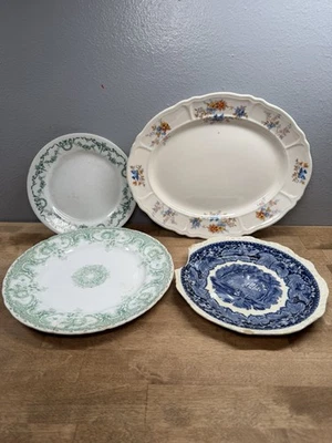 4件古董装饰艺术/展示板带损坏/回收陶器首饰 — 第 1/4 张图片