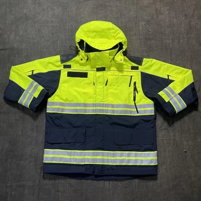 5.11 Tactical Jacket Mens XL Yellow Navy Hi Vis Paramedic Reflective ANSI 107 - Image 1 of 4