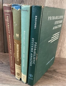 Lot Of 4 Reliability, Maintainability, Probability Engineering Design Books 1960 - Picture 1 of 11