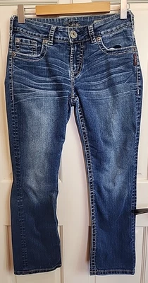 Silver Jeans Suki Capri Womens Size W29 28x25.5 Distressed Stretch 61-35227 - Image 1 of 4