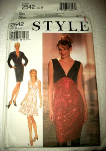 Miss Style 2542 Pattern Empire Waist Pencil Dress Size 6-8-10-12-14-16 UNCUT FF - Picture 1 of 6