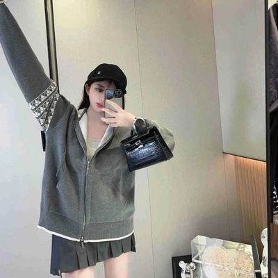 Thom Browne Men/womens Zipper Hooded Puppy Loose Jacket - Image 1 of 4