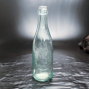 Sanitary Soda Water Co Phoenix AZ Antique Crown Top Embossed Aqua Pop Bottle - Picture 1 of 8