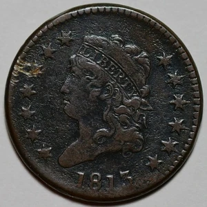1813 Classic Head Large Cent (S-292) - US 1c Copper Coin - Picture 1 of 8