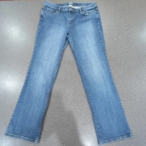 Liz Claiborne STRETCH Denim Jeans Womens Size 16 Long Medium Wash - Picture 1 of 18