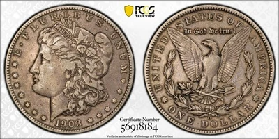 1903-O $1 PCGS VF20 CAC Morgan Silver Dollar 56918184 - Image 1 of 2