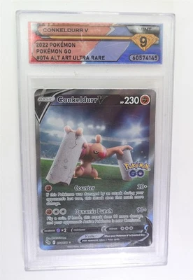 DSG 9 2022 Pokemon Go Conkeldurr V #074 Graded Card Alt Art Ultra Rare - Image 1 of 4
