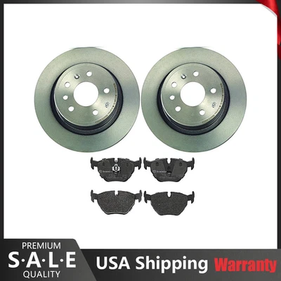 Kit de freio traseiro Brembo rotores de freio revestidos com UV pastilhas de baixo metal para Saab 9-5 1999-2009 - Imagem 1 de 4