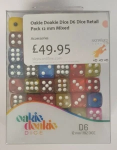 Oakie Doakie DICE - Mixed Designs D6's  - 192 DICE 12mm - Picture 1 of 3
