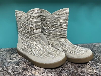 BOTINES SANUK BIG BOOTAH Color Natural 1019562 Para Mujer EE. UU. 9,5 UK 7,5 Sin Cordones Foto 1 de 4