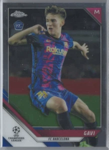 2021-22 Topps Chrome UCL FC Barcelona Gavi #25 Rookie Refractor RC Champions - Picture 1 of 2