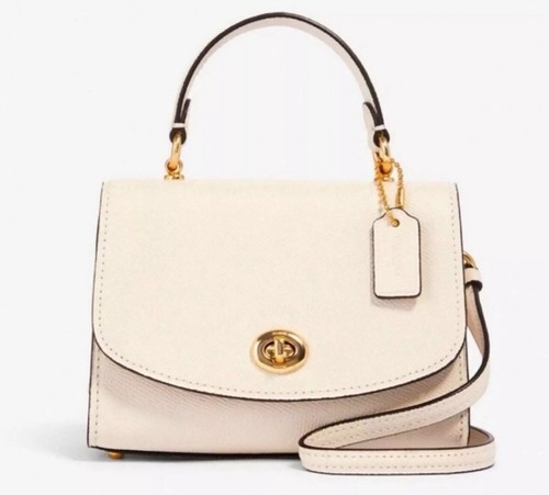 Borsa a tracolla Coach Tilly maniglia superiore nuova con etichette gesso $398