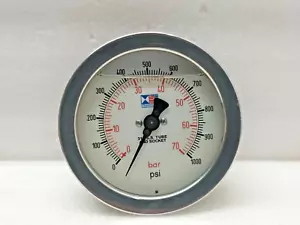 STEWARTS-USA S-4275 STAINLESS STEEL 316 PRESSURE GAUGE 0-70 BAR/0-1000 PSI - Picture 1 of 12