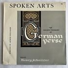 HENRY SCHNITZLER 'THE GOLDEN TREASURY OF GERMAN VERSE' SPOKEN ARTS VINYL LP 701