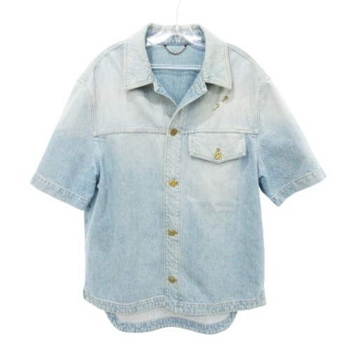 LOUIS VUITTON（LV） Louis Vuitton 21SS giacca denim camicia jeans top manica corta logo bottone Us
