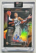 2024 Topps Now Victor Wembanyama History For Wemby! #VW-3A RC On Card Auto /99