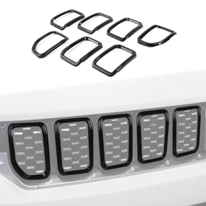 7X Cubiertas de moldura de parrilla delanteras exteriores para Jeep Grand Cherokee 2021+ - Imagen 1 de 11