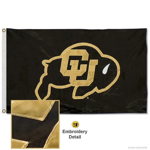 University of Colorado Embroidered and Appliqued Nylon Flag Cover