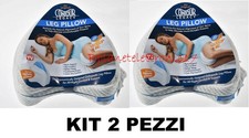 2 PEZZI LEG PILLOW CUSCINO GAMBE MEMORY FOAM SUPPORTO ORTOPEDICO GINOCCHIA