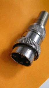 1 pieza 4 PIN MACHO CONECTOR DE MICRÓFONO Amphenol 91-mc4m enchufe ajuste shure EV cromo u - Imagen 1 de 11