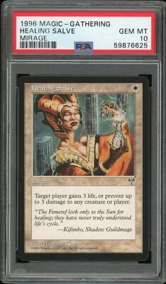 1996 Magic the Gathering MTG Mirage Healing Salve PSA 10 Pop 1 - Image 1 of 2